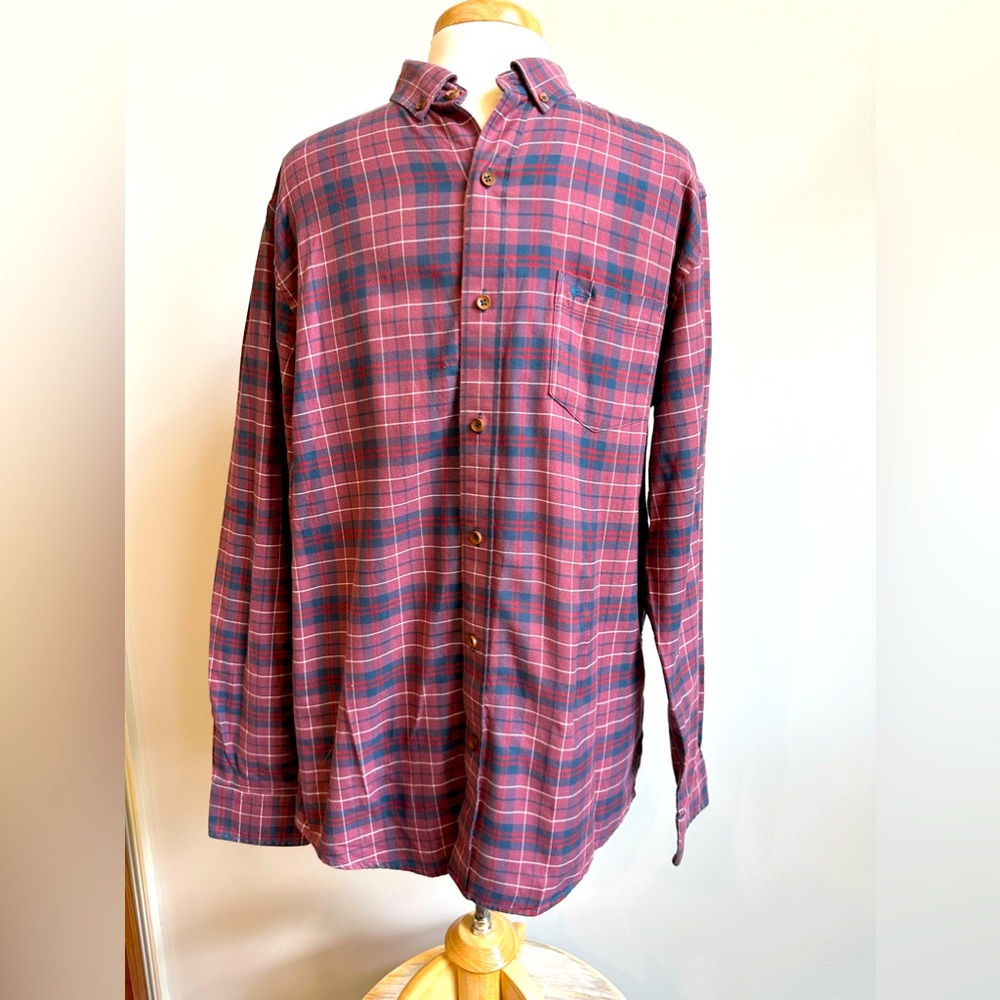 Coastal Cotton plaid long sleeve button down size Large men’s shirt